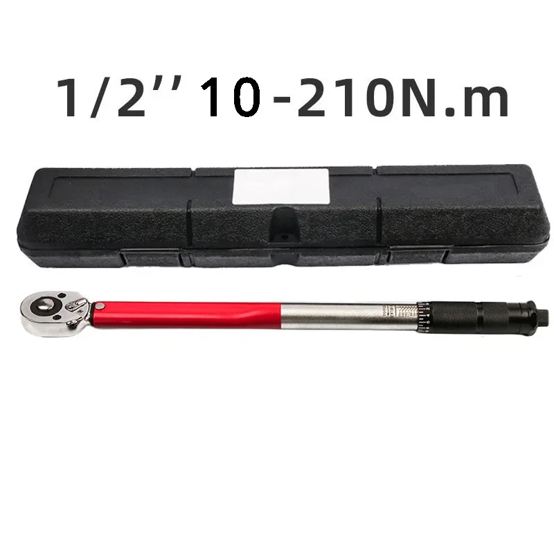 10-210N.m Momentsleutel 1/2 "Precieze Omkeerbare Ratel Draaimomenten Sleutel Professionele Fiets Motor Auto Automotive Tool