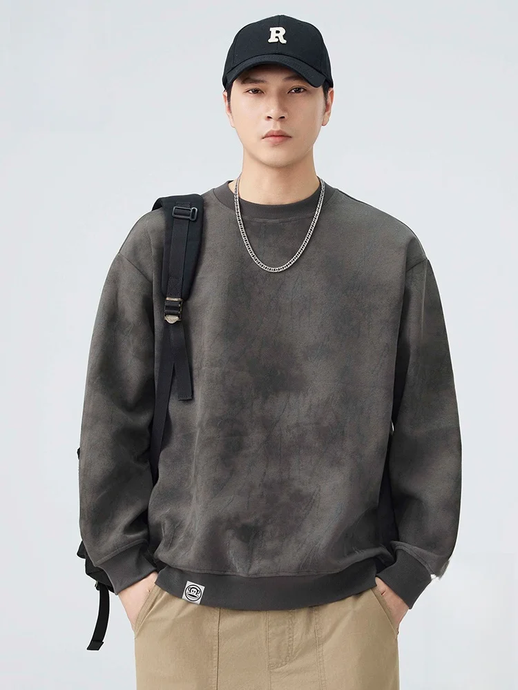 

Мужская толстовка Paul Frank American Style с длинным рукавом, свободного кроя, с эффектом окрашивания, повседневная, удобная, из смесового хлопка и полиэстера, для осени