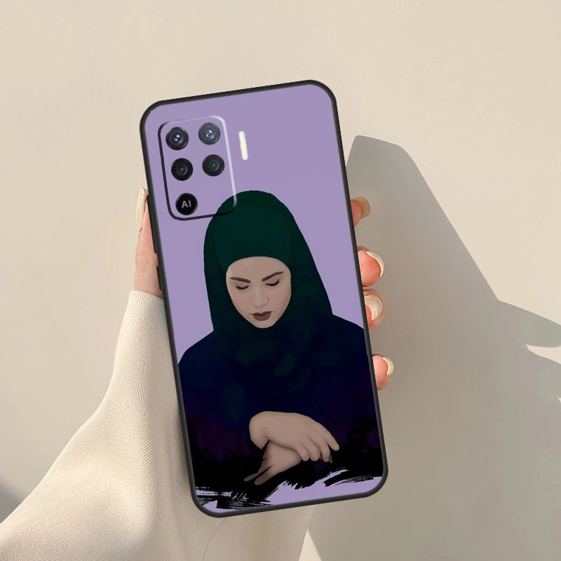 Musulmano Hijab Ragazza Caso Per Oppo A17 A57 A77 A60 A80 A40 A18 A38 A58 A78 A98 A96 A76 A16 A94 A74 A54 A15 A5 Pro