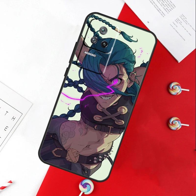 Jinx Arcane Case For Xiaomi 13 12 Lite 12X 11T 12T Pro Cover For POCO F5 X5 X3 Pro X4 F4 GT F3 C40 M5s