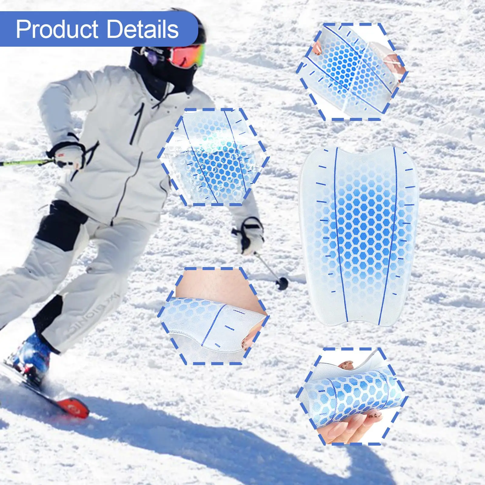 Ski Shin Guard Snowboard Shin Pad Lightweight Prevent Skiing Accessories Ski