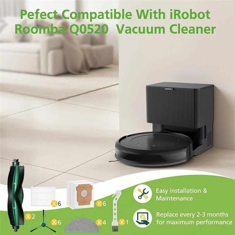 Replacement Parts For Irobot Roomba Q052 / 105 Vac / 105 Combo Robot Vacuum Q0520 105 Accessories-[A002]