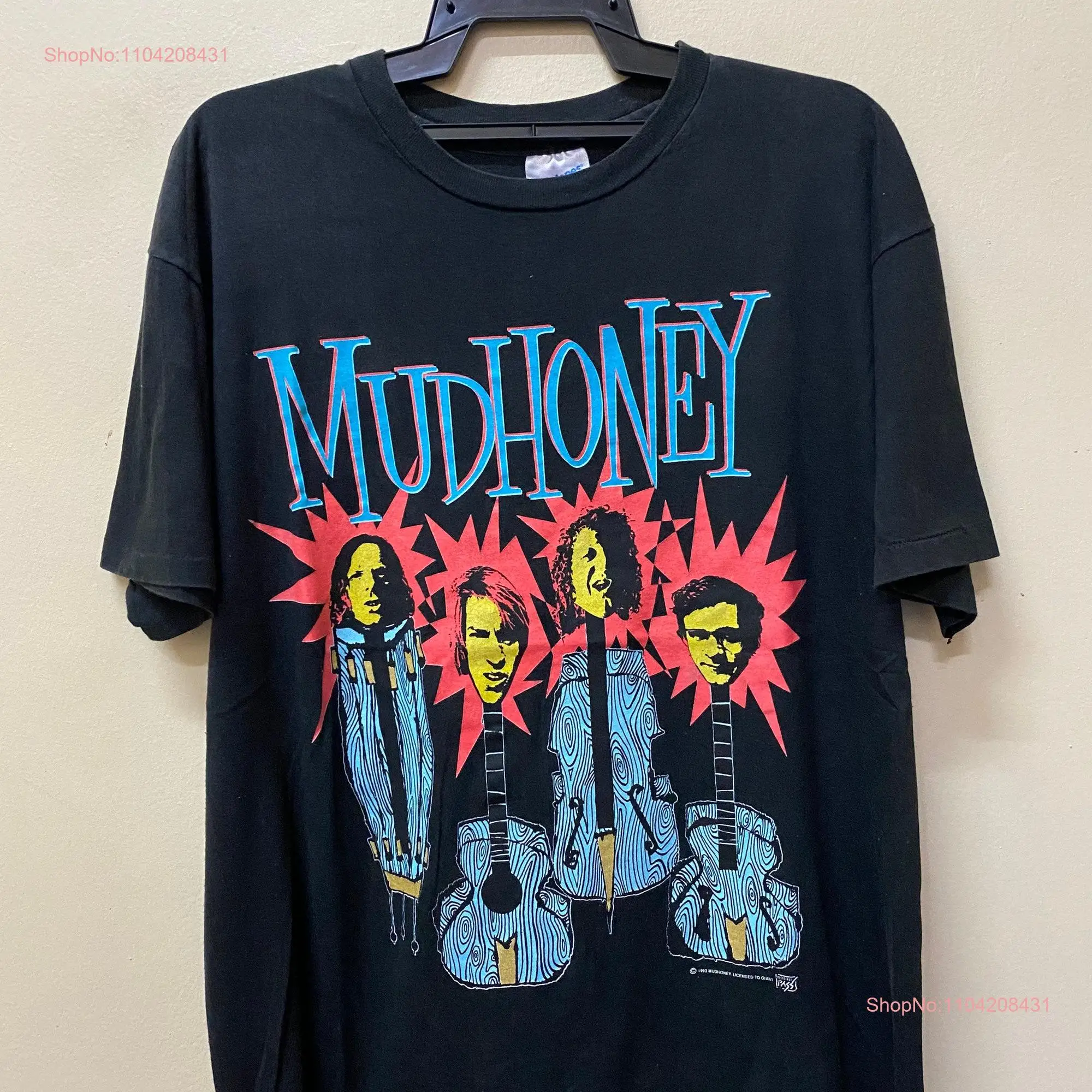 Vintage Mudhoney Backstage Pass Bandtee T Shirt long or short sleeves