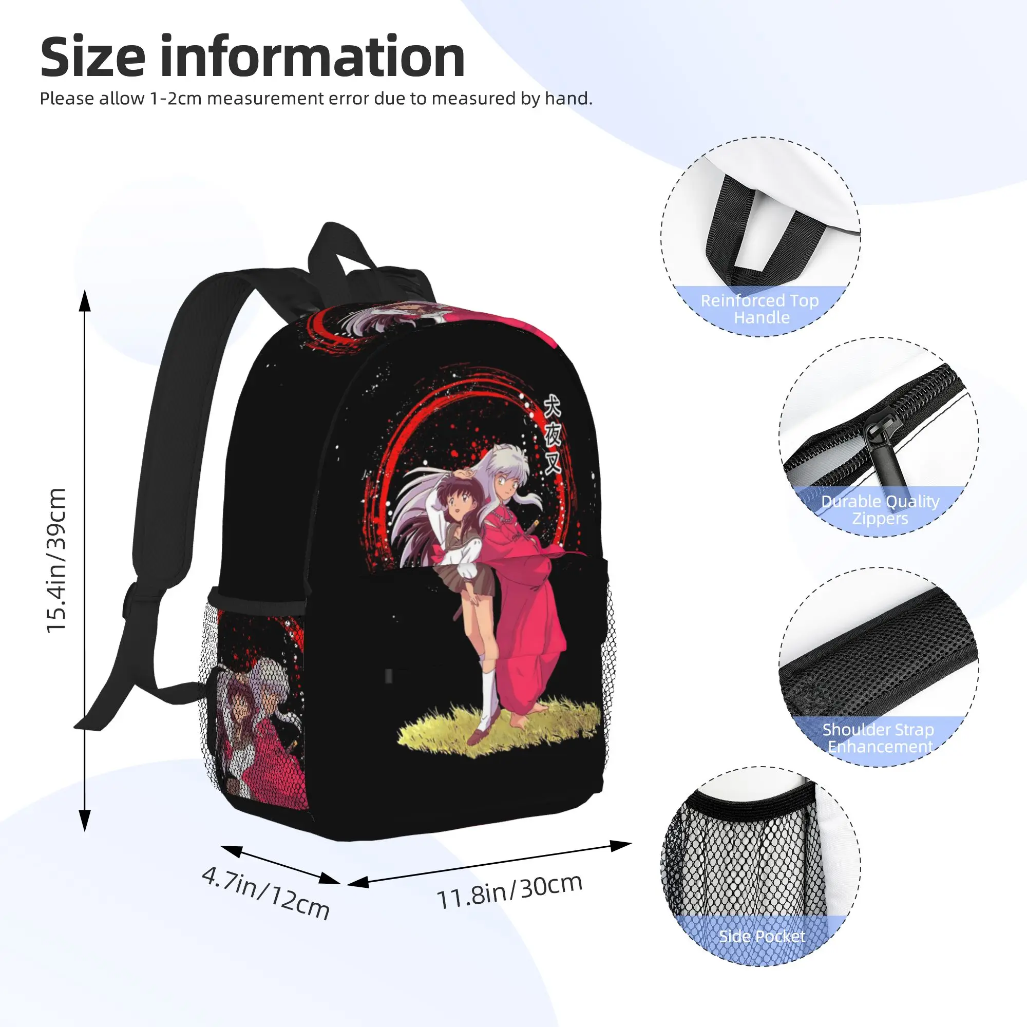 Anime Inuyasha Kagome Higurashi Backpack Hot Sale Daypack Large Capacity Boy Girl BookBag Shoulder Bags for Men Women School Bag