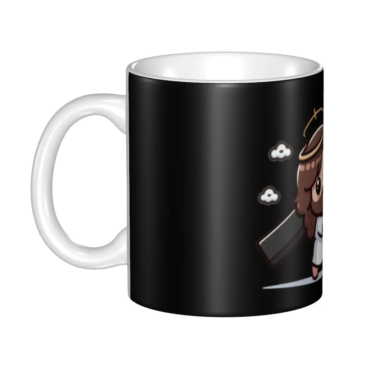 Personalized Christian Cross Coffee Mug DIY Jesus Ceramic Milk Tea Mug Cup