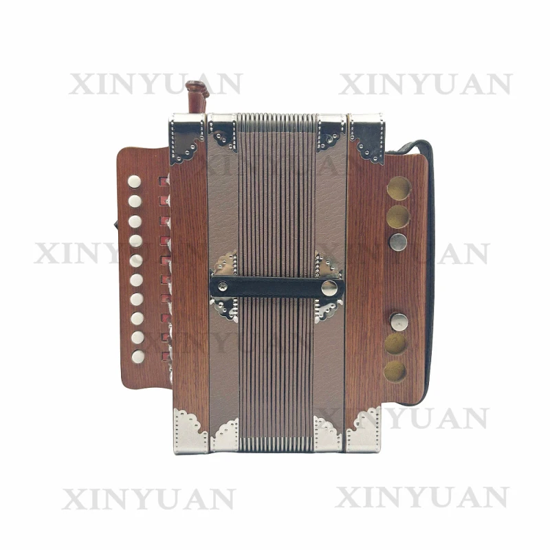 Diatonic Wood Accordion JB1002, 10-Button 2-Bass Student Professional Instrument, High Quality OEM Supply