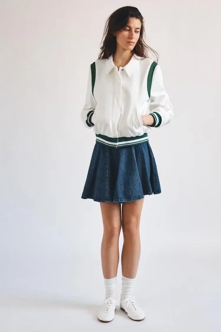 New Fashion High Waist Denim Skirts For Women Summer Casual Temperament Slimming Elastic Waist Skirt Stylish Trend Streetwear