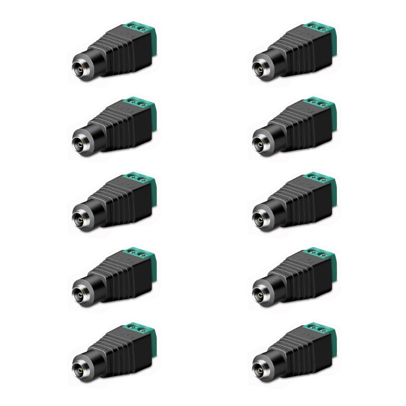 

10pcs DC12V To 24V 5.5x2.1mm Power Connectors Design For Versatilitys Electronic Applications Easy Installation Plugs