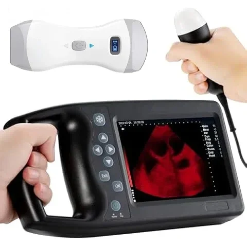 

A black and white machine vet equipment pet