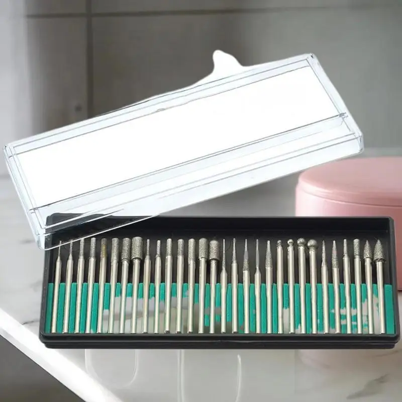 

Electric Grinder Rotary Tool Diamond Burs Bits Set, 30Pcs, Perfect for Grinding, Carving, Cutting Tasks