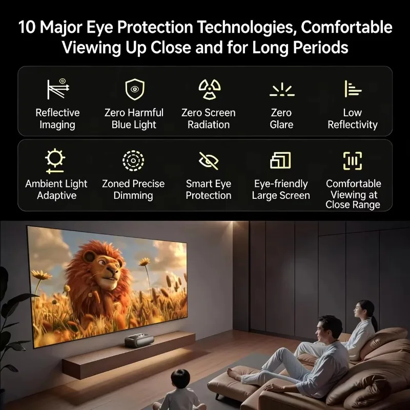 JMGO O3 Pro 4K DLP Laser Video Projector 2600 Lumens Ultra Short Throw with 4+ 64GB Portable Smart Eye Protection Proyector