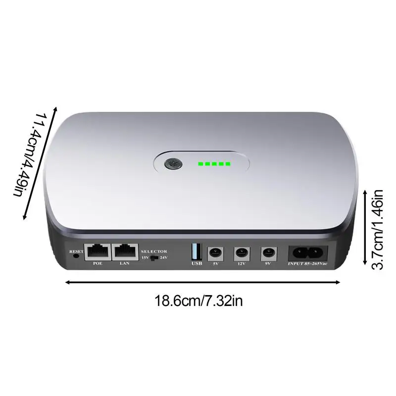 Batterie de Secours 8800mAh pour Caméra de Sécurité, Alimentation avec POE Compact UPS pour Modem Routeur