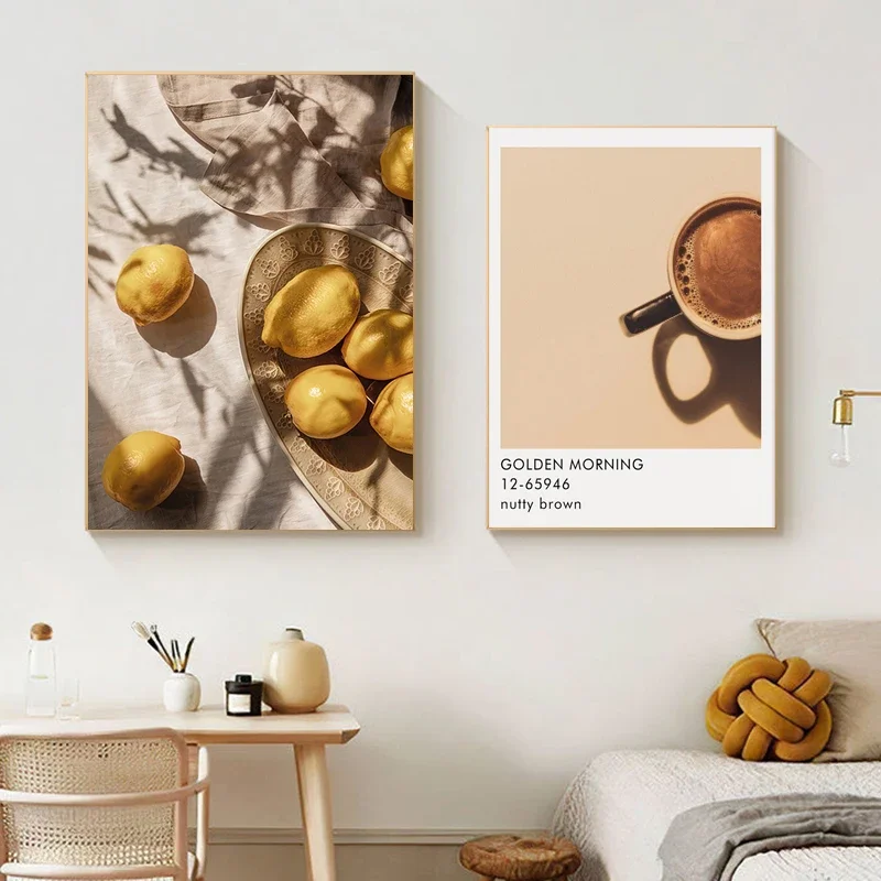 لا دولتشي فيتا الليمون البرتقال الحصاد المشارك يطبع المنزل تاون حديقة النباتات قماش اللوحة سيارة صورة جدار الفن ديكور داخلي