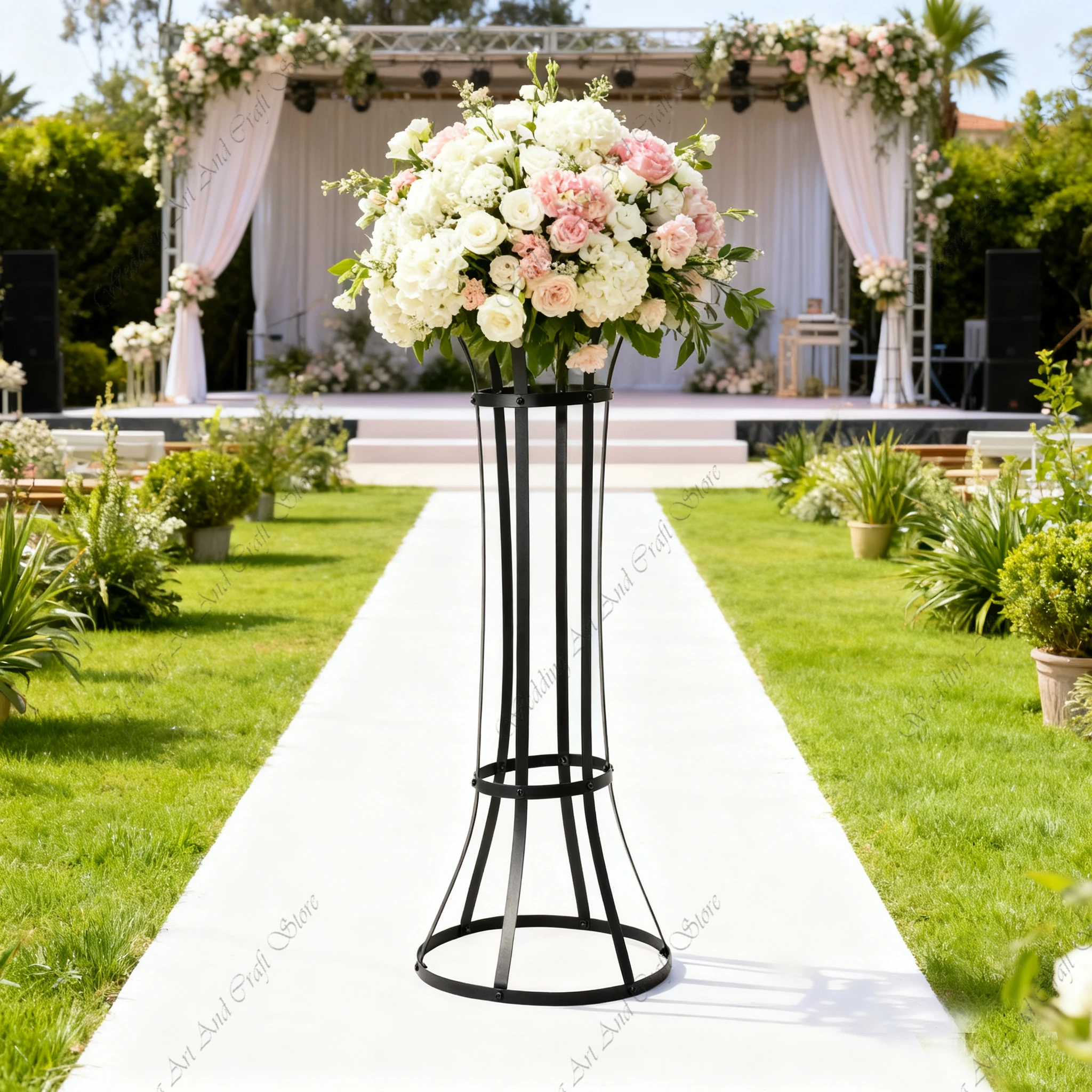 

6 шт. f30 80 см-100 см свадебный металлический фон украшение дорожное руководство цветочная стойка железный орнамент держатель для цветов ваза для цветов ivy414