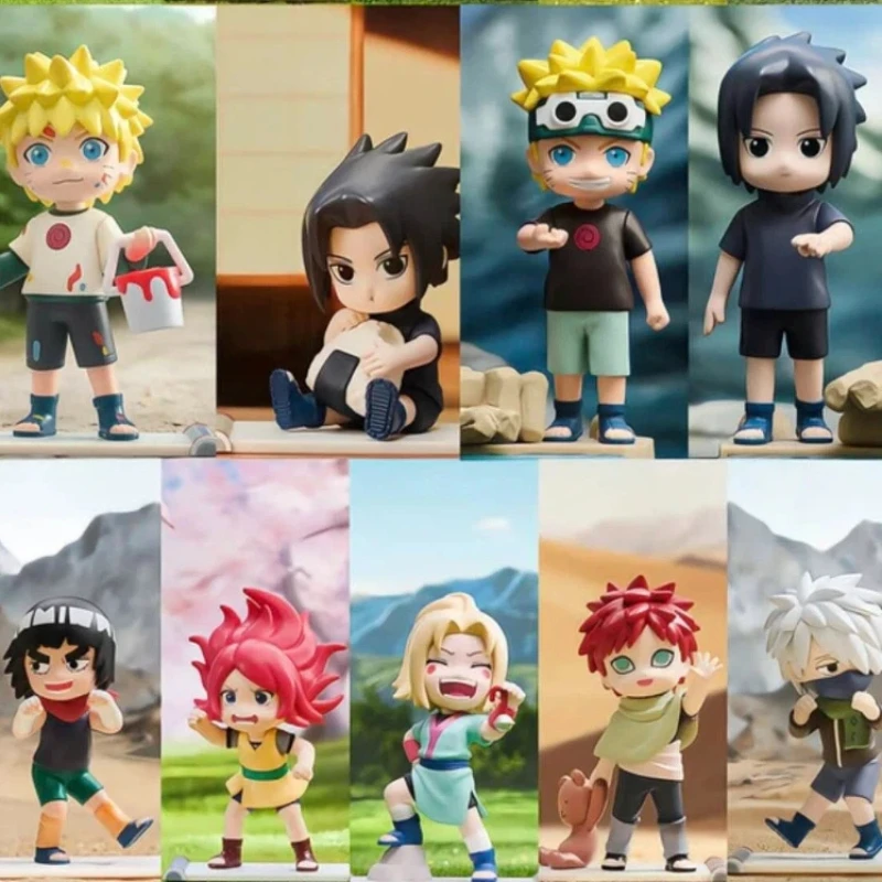 

Genuine Pop Mart Naruto Shippuden Childhood Series Blind Box Cute Anime Trend Toys Desktop Ornament Mystery Box Birthday Gifts