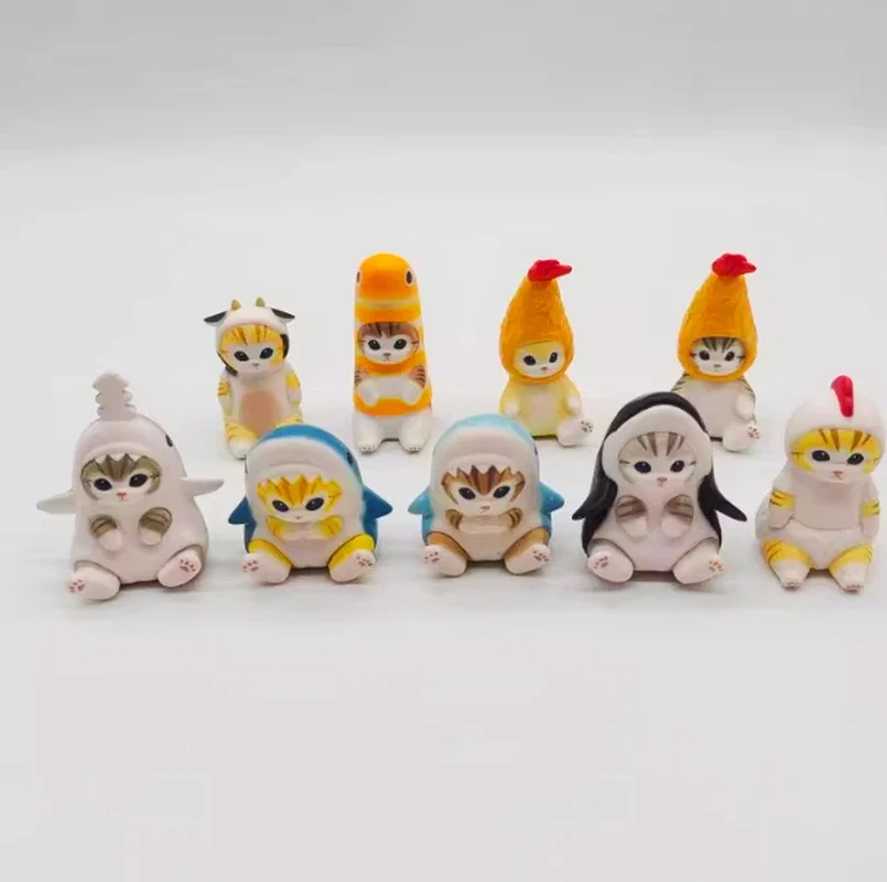 

Mofusand Ebi Nyan Shark Cat Marine Animals Series Blind Box Cat Kawaii Action Figures Desktop Decoration Surprise Festival Gift