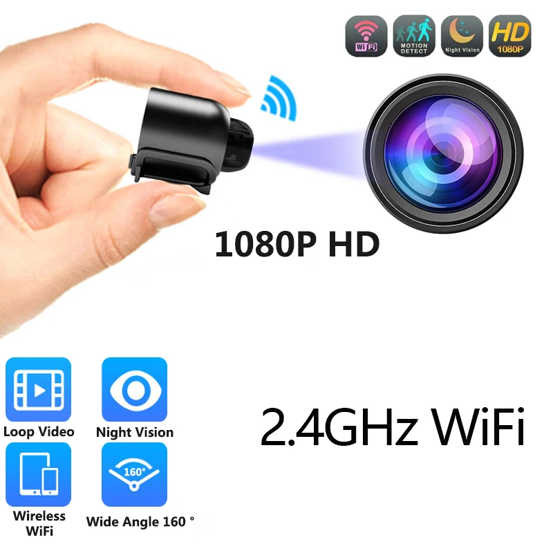 X5 Mini 1080P Wireless Surveillance Camera Night Vision Motion Detection Lightweight Portable Home Security Camera