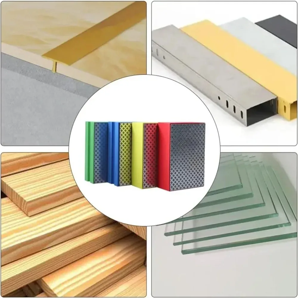 4PCS Diamond Hand Polishing Pads Porcelain Trimming Tool for Sanding Ceramics Glass Tile Concrete Stone Marble Granite