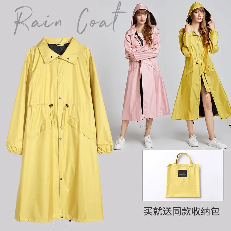 Plus long windbreaker style waterproof breathable coat raincoat outdoor travel hiking portable Korean version rain rain poncho