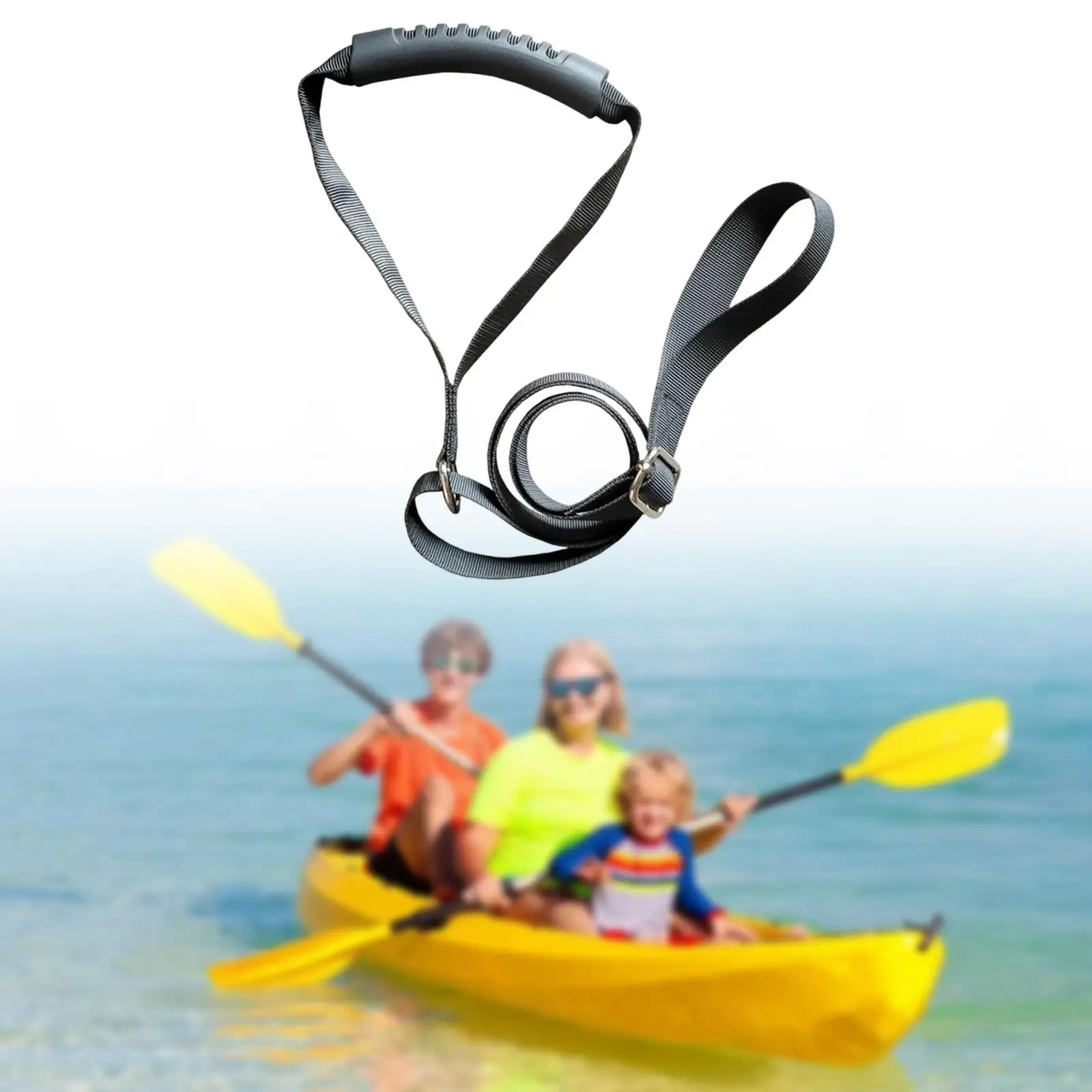 

Буксирный трос с регулируемым подтягивающим ремнем для каяка и ручкой