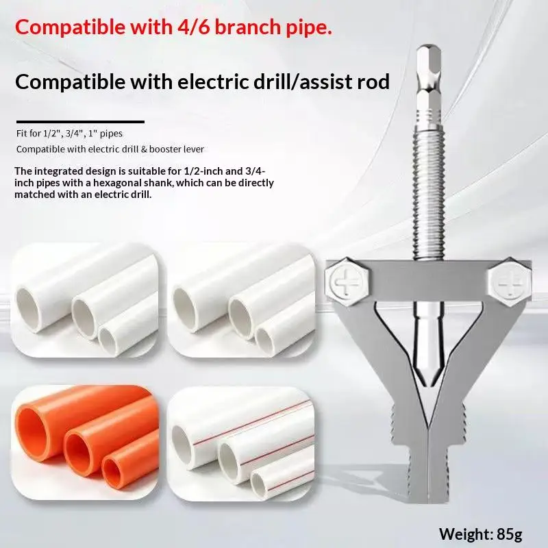 Broken Pipe Screw Extractor Metal Electroplated Labor Saving for Kitchen Sink Pipe Screw Repair Replacement