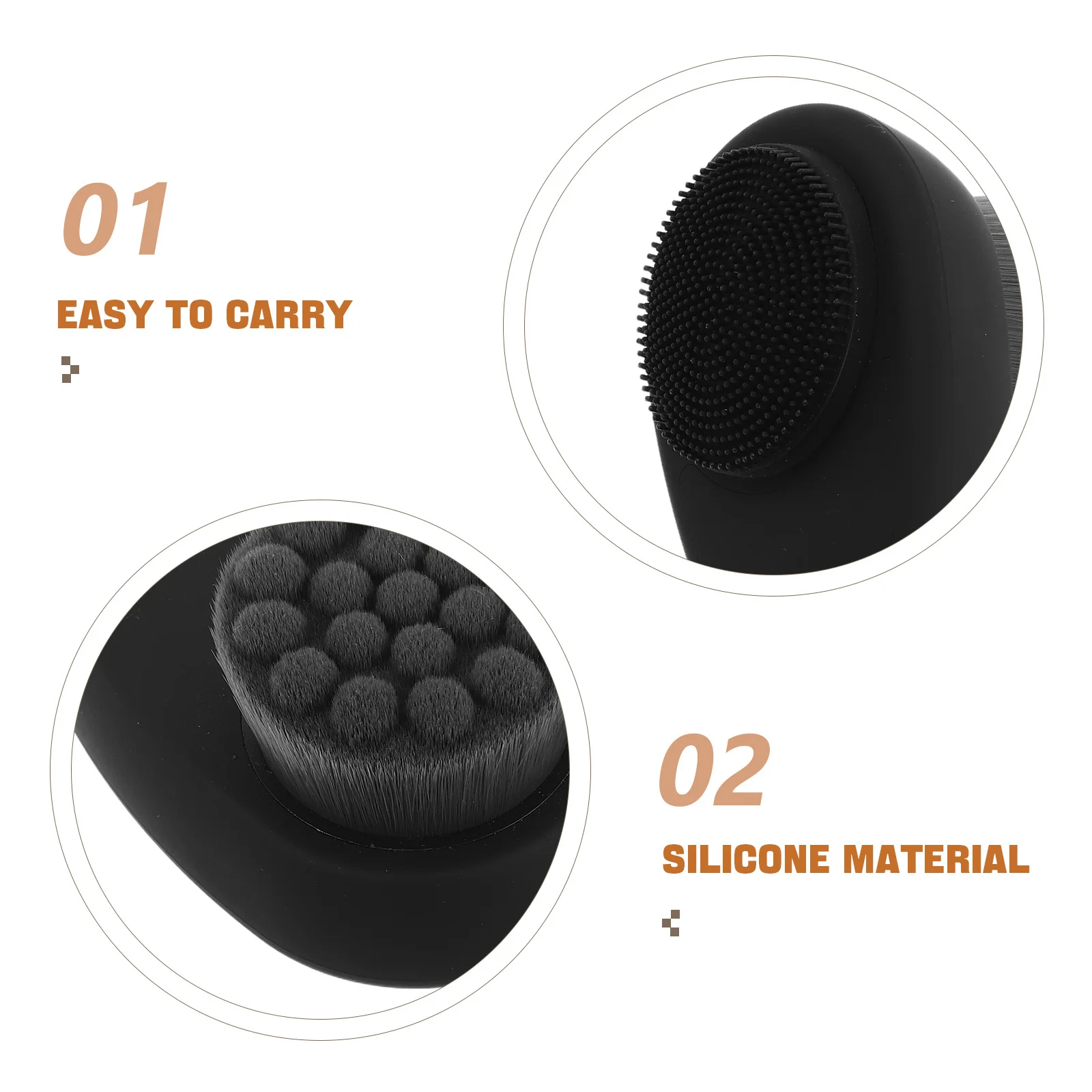 Brosse faciale en Silicone double face, nettoyant pour pores doux, exfoliant, épurateur de visage, outil de Massage, nettoyage en profondeur, brosse de soins de la peau