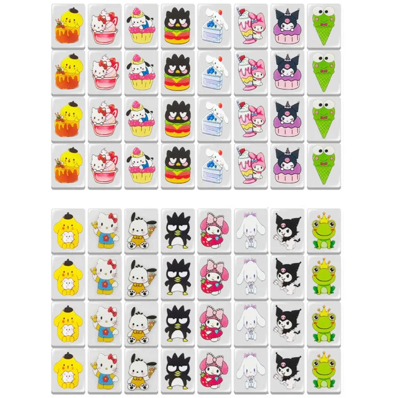 

Miniso 64+1 Blocks Sanrio Series Seaside Escape Mahjong Game Tiktok Popular Game Double Play Party Puzzle Toy Fun Game Gift