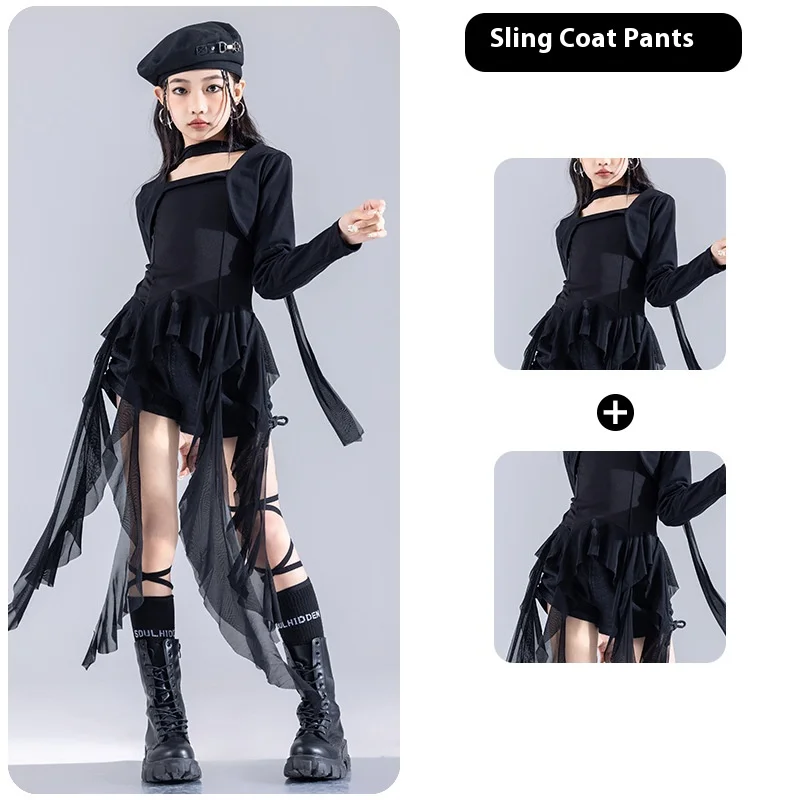 ガールズグループジャズダンスセット夏甘いクールドーパミン子供モデルTステージファッションショー衣装子供用パフォーマンス衣装
