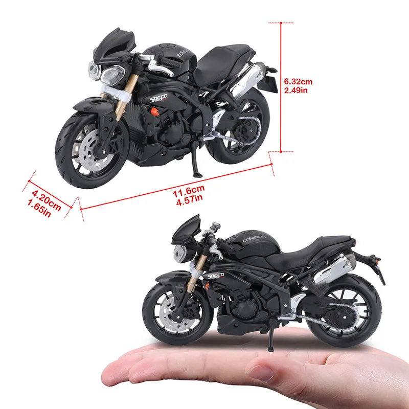 Bburago 1:18 Triumph Speed Triple genuine authorized simulation alloy motorcycle model toy car die-casting model gift collection