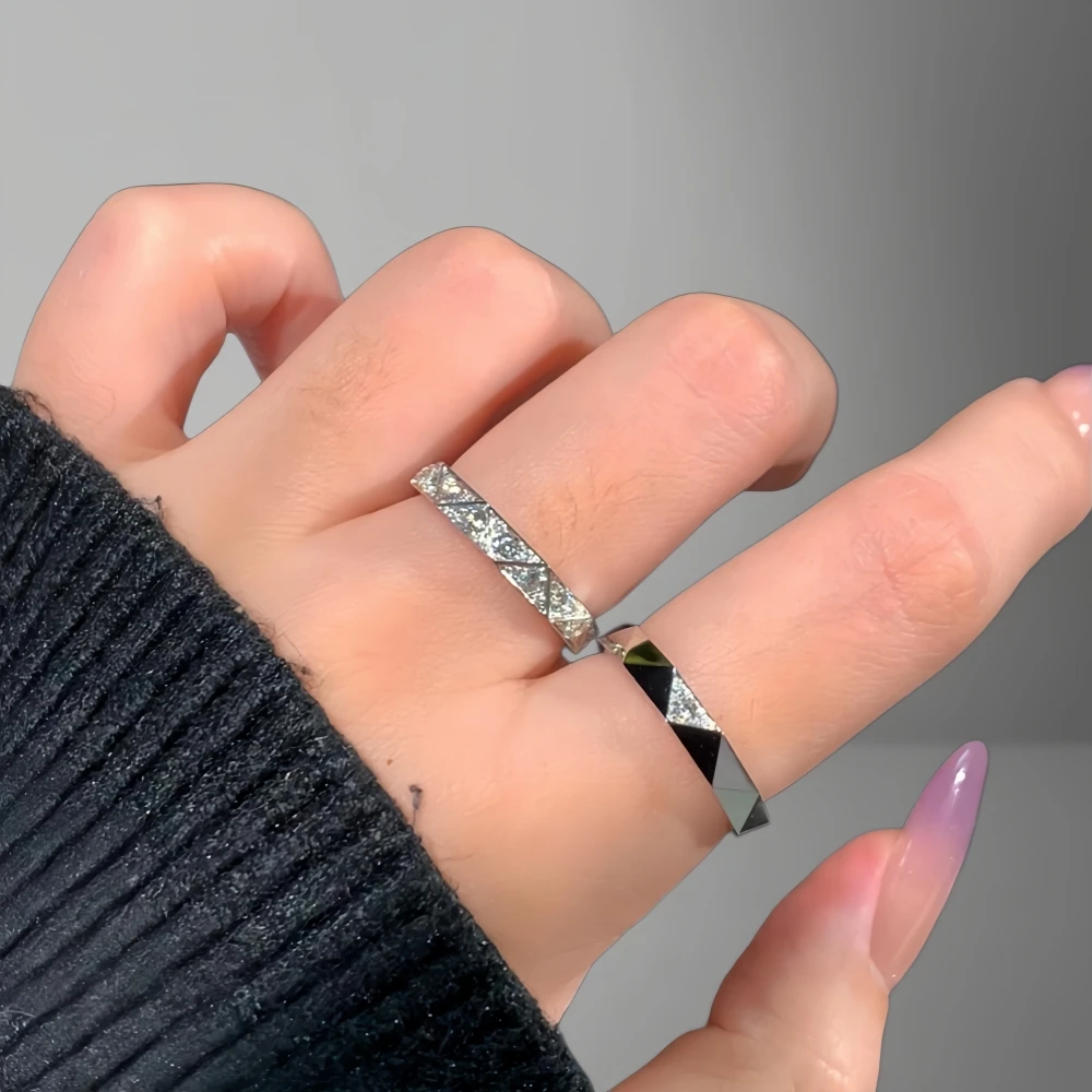 Halo Band Möbius Band Ring Band Ring Diamond-twist Ring Shank Wedding Rings Women's S925 Sterling Silver with Certificate