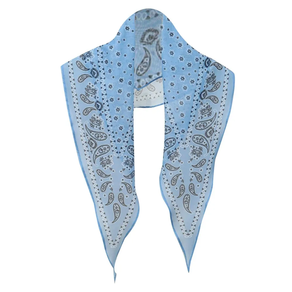 

Fashion Cashew Nut Silk Scarf Thin Bib Sunscreen Neckerchief Decoration High End Neck Cover Spring Autumn