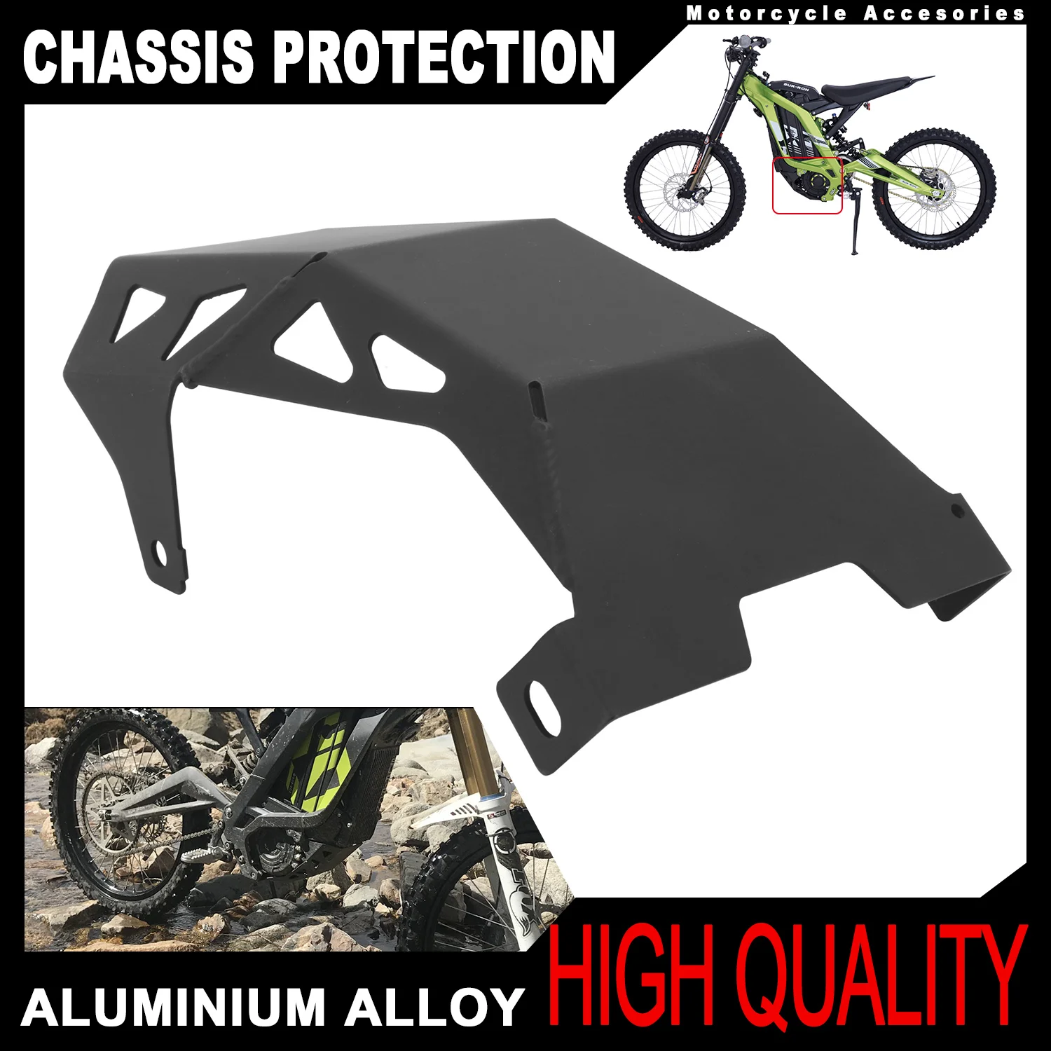 Motorcycle Accessories Aluminum Motor Chassis Protection Cover For Sur-Ron Surron Light Bee Off-Road Electric Dirt Bike