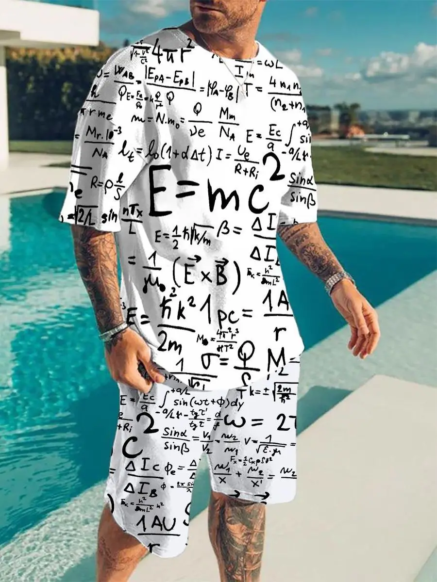 

Casual ort Sve 3D T-irt Men's Set Summer Sportswear ort Pants Other Material Youth Faion Chinese Brand