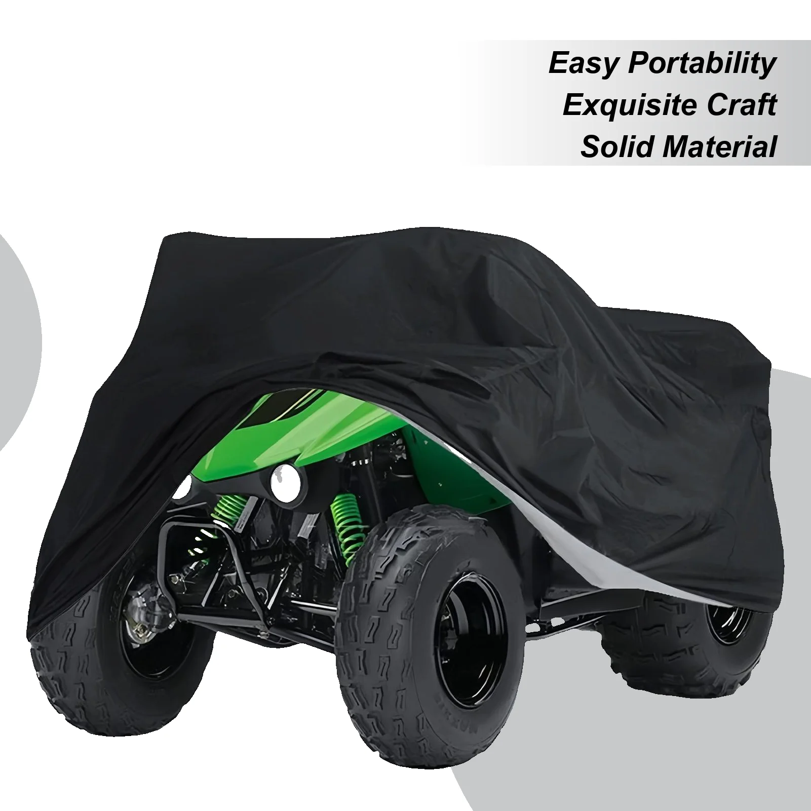 Quad Cover 210D Dustproof Windproof Protector Outdoor Covers Waterproof For Beach Storage Garage Driveway Trail Farm Ranch