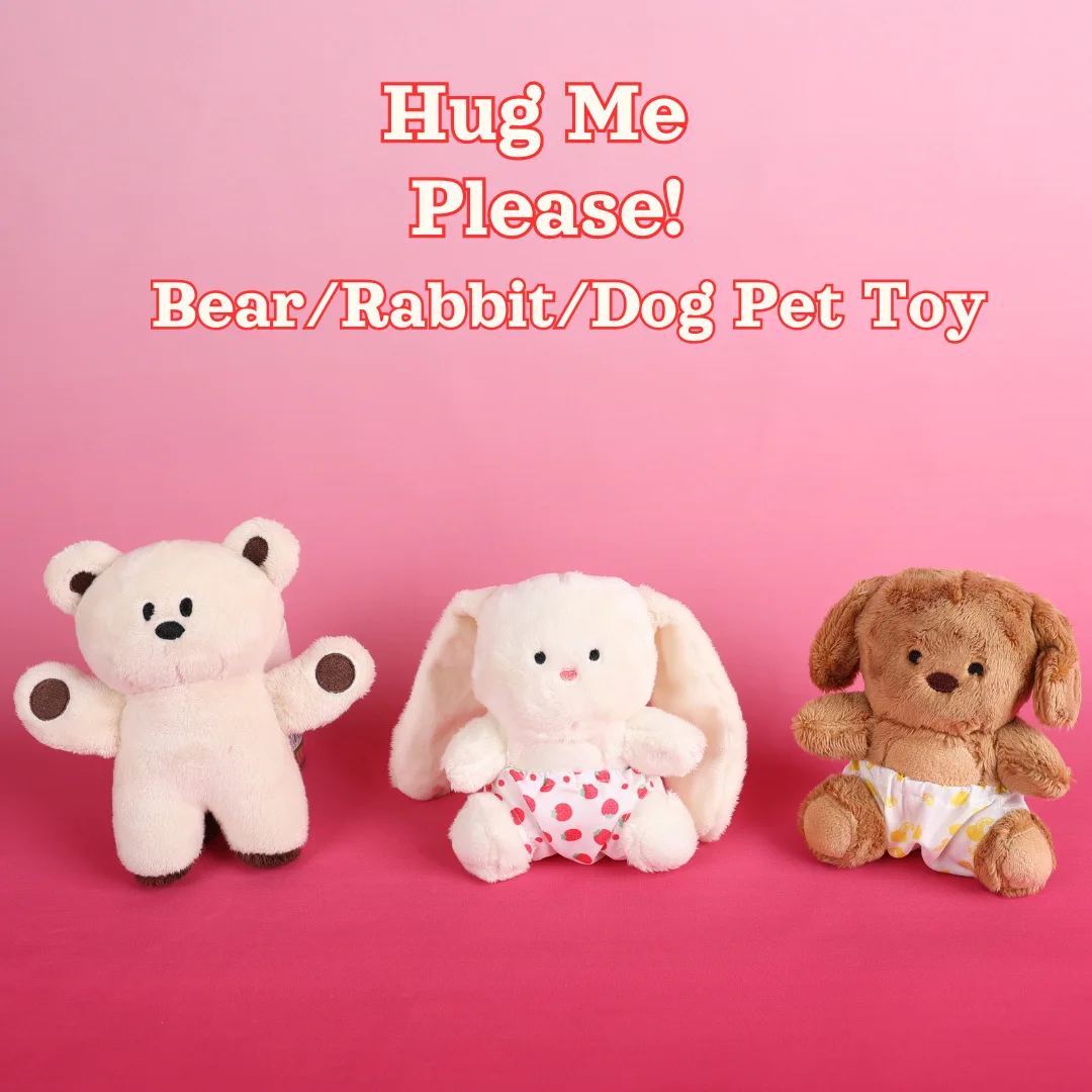

Cute Bear Company Pet Sleeps Toys Goodnight Gift Comfort Dog Pet Hugging Toy