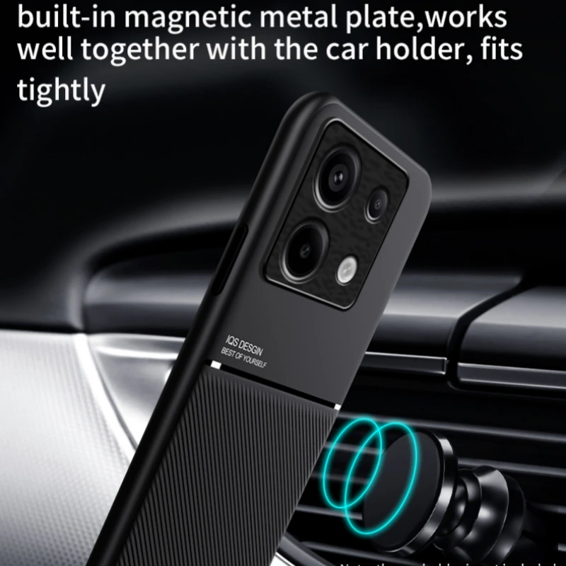 Funda para Xiaomi Redmi Note 13 Pro 5G Funda con soporte magnético para coche Funda de cuero para Redmy Note13 Pro 13Pro 5G TPU marco protector Coque