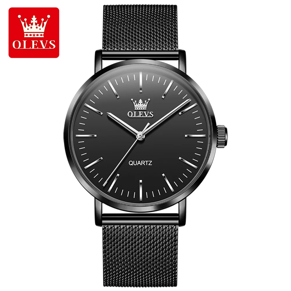 OLEVS Watches Man Original Quartz Wristwatches Waterproof Luminous Watches For Man Gift Box Slim Dial Reloj 7125 New
