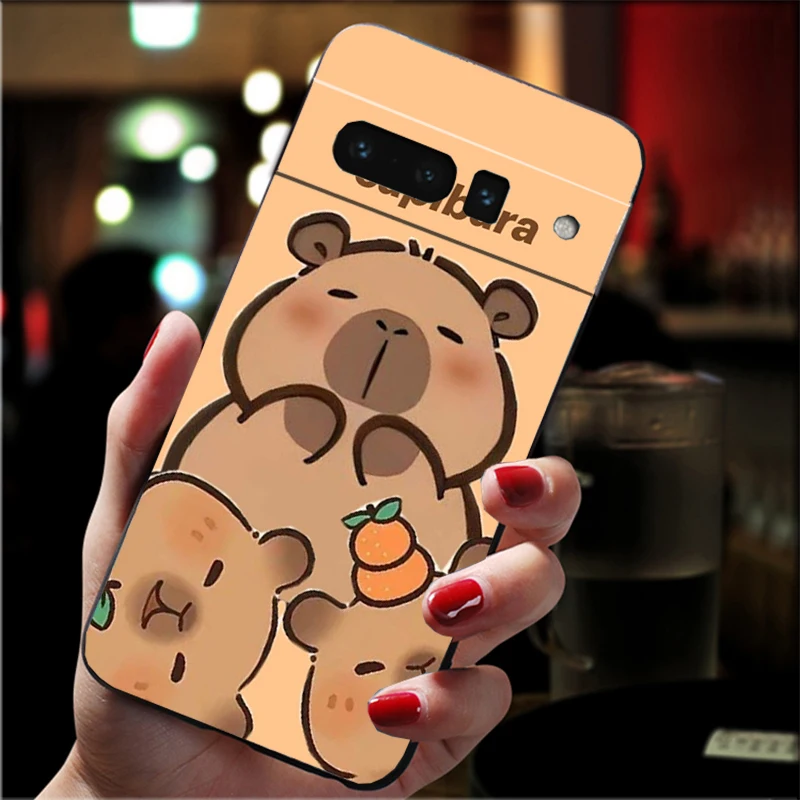 

Cartoon Cute capybara Carcasa Funda Phone Case For Google Pixel 10 9 Pro XL 9A 8 7 6 Pro Pixel 8A 7A 6A Pixel 8 7 6 5 Case