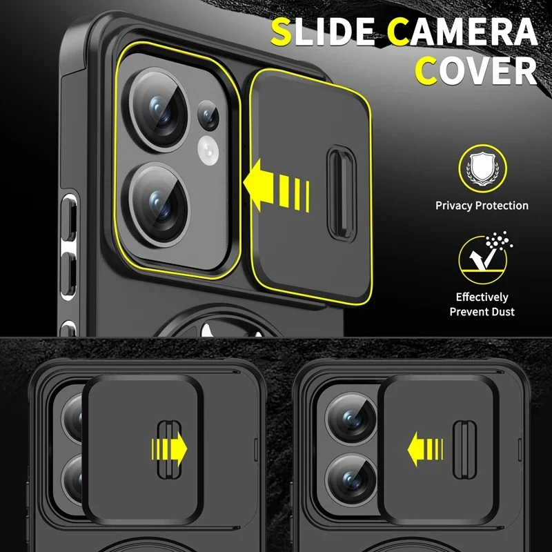 Новый противоударный автомобильный магнитный кольцевой держатель-держатель для OPPO Reno 13 13F 13 F Reno13 Pro 5G, защитный чехол для объектива-слайды Funda