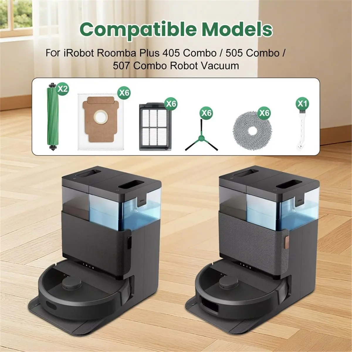 RECOMMENDATION  27 Pcs Replacement Parts for Plus 405 Combo / 505 Combo / 507 Combo Robot Vacuum Cleaner