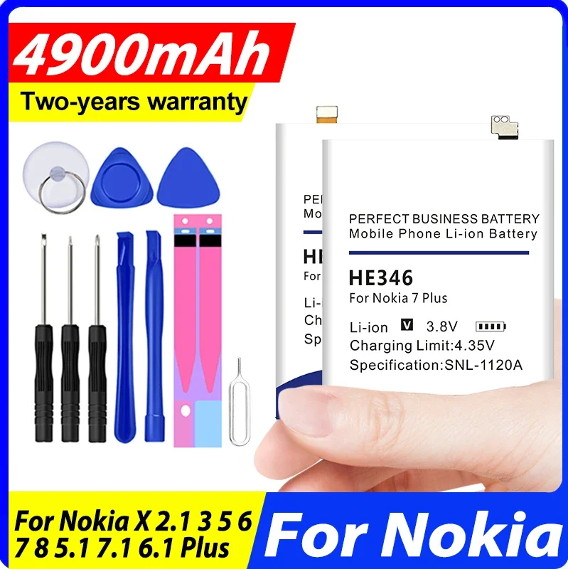 DaDaXiong HE317 HE321 HE328 HE330 HE341HE342 HE346 Battery For Nokia X 2.1 3 5 6 7 8 5.1 7.1 6.1 Plus Phone Batteries + Free kit