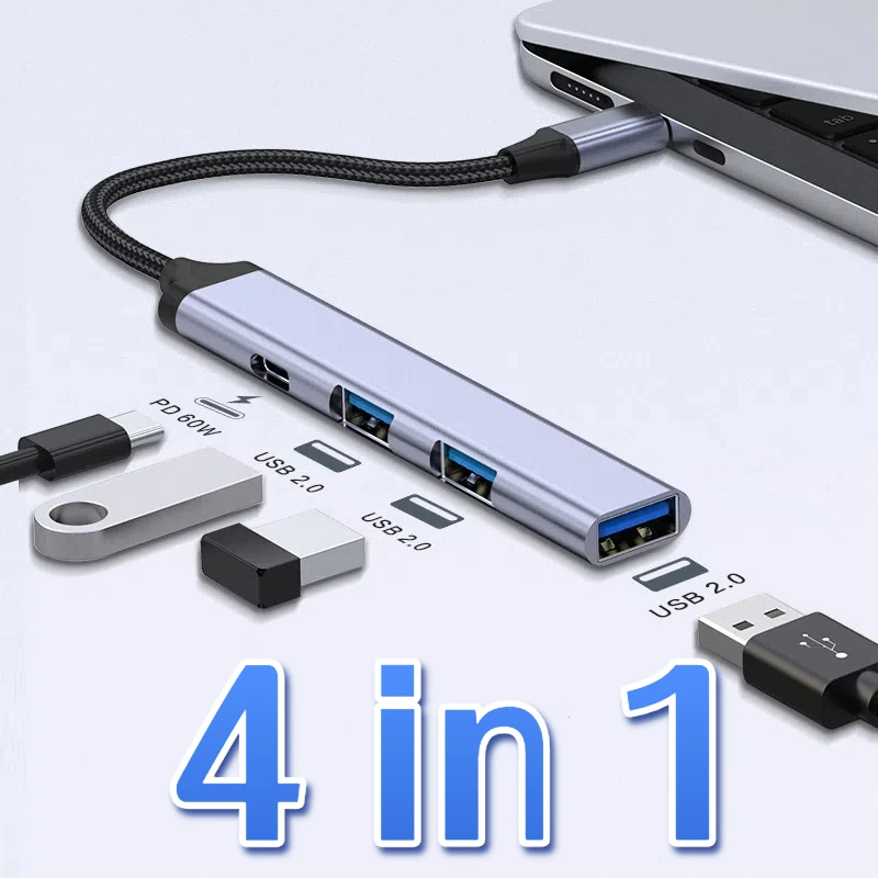 4-Port USB-C Hub 3.…