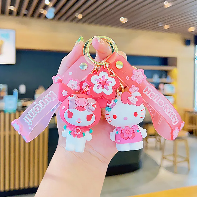 

Cartoon Kuromi Melody Cinnamoroll Keychains Pendant 6cm/2.36in Anime Peripherals Kawaii Girl Cute Toy Valentines Gift Ornaments