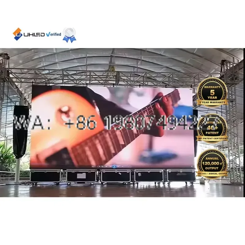 For Waterproof LED Video Wall Panel 5x5 Modules 3.91mm Pixel Pitch Indoor Outdoor Rental Advertising Screen