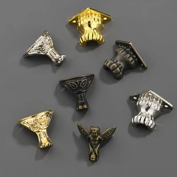 Antique base, tiger foot, wooden box, zinc alloy furniture, hardware accessories, decorative feet, four sided cabinet feet