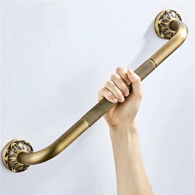 

2X Antique Grab Bar Wall Mount Brass Vintage Bathroom Tub Toilet Handrail Shower Support Handle Bathroom Towel Rack