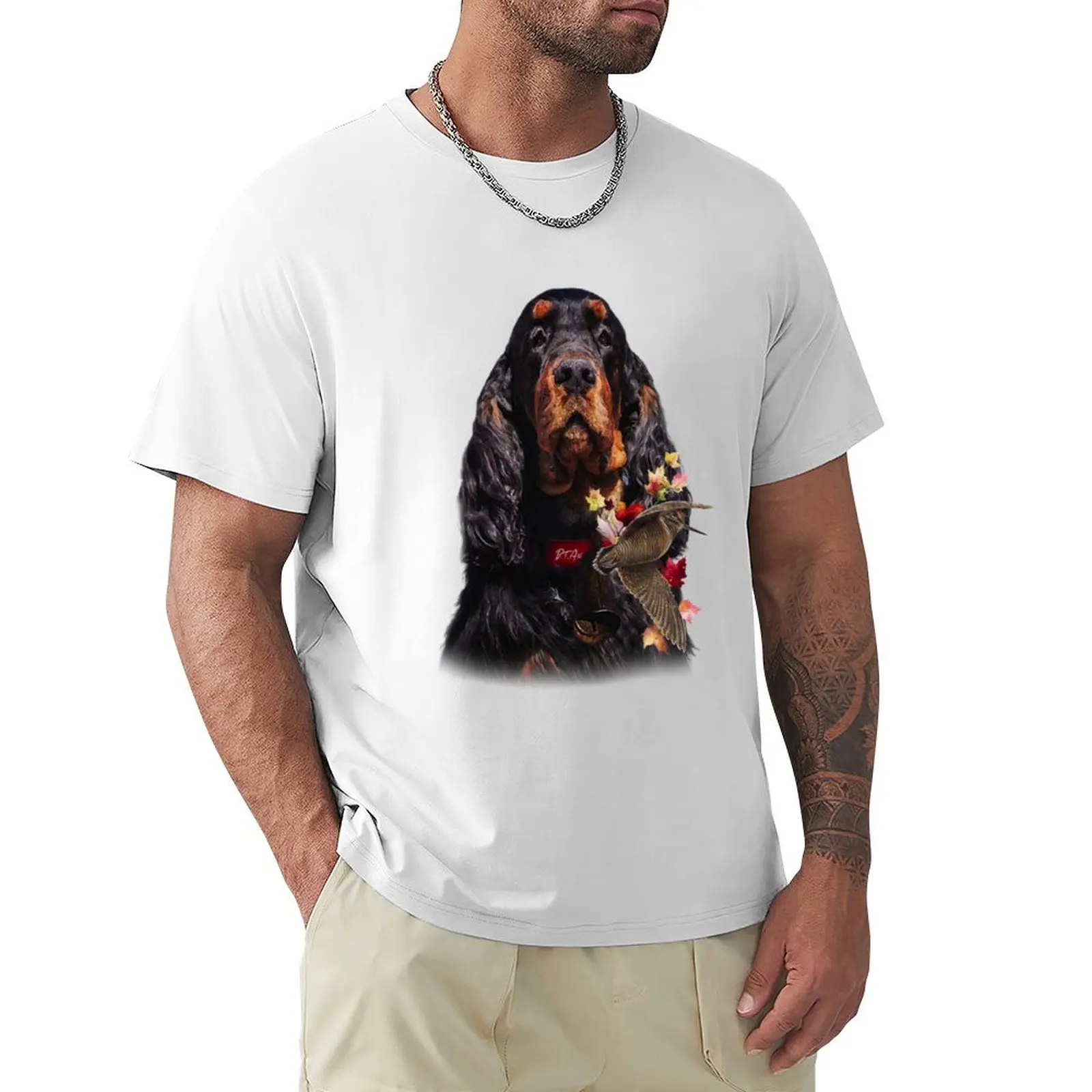 Gordon Setter , Getting Started Woodcock Hunting T-shirt Blouse heavyweights tops Short sleeve tee men