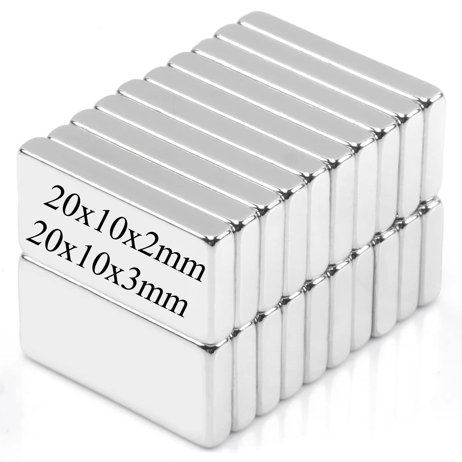 20x10x2/20x10x3mm Square Mini Magnets, Practical and Stylish, Ideal for DIY Crafts, Models, Sensors, Electronic Devices