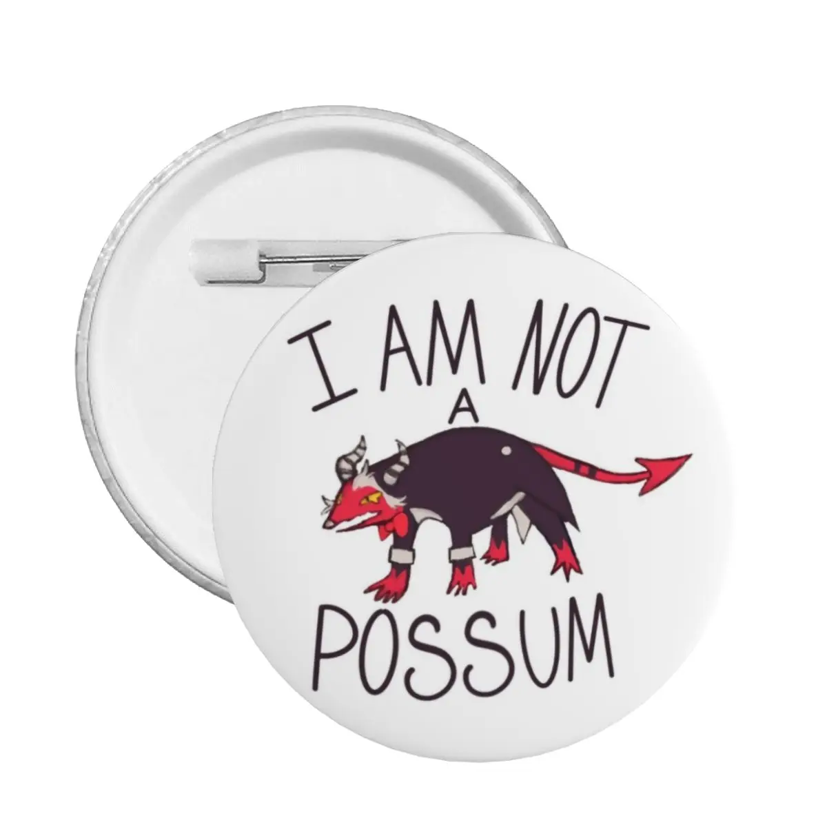 I'm Not A Boss Cartoon POSSUM Helluva Boss Soft Button Pin Custom Novelty Pinback Badges Brooches Boyfriend Gift