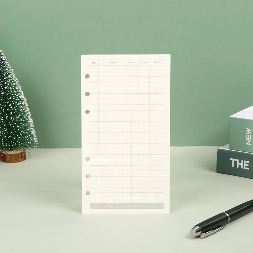 45Sheet Loose-Leaf Notebook Refill Paper Refill Spiral Binder Index Inside Page Cards A5 A6 A7 Inner Refill Paper 6-hole